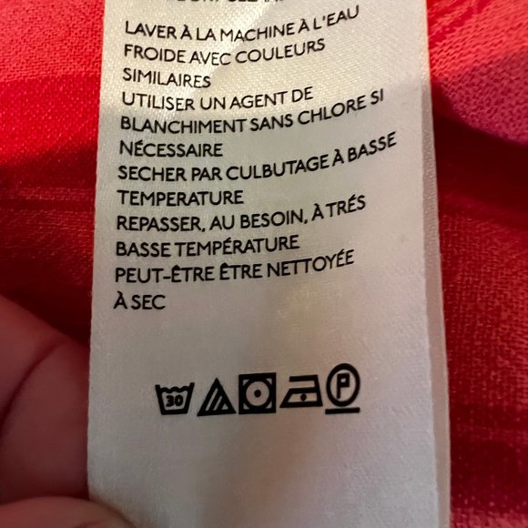 We The Free Oversized Orange on Orange-Red Stripes Popover Shirt Size XS - Picture 14 of 14